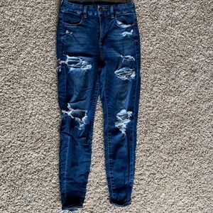 Dark wash American Eagle Next Level Stretch skinny jeans. NWOT